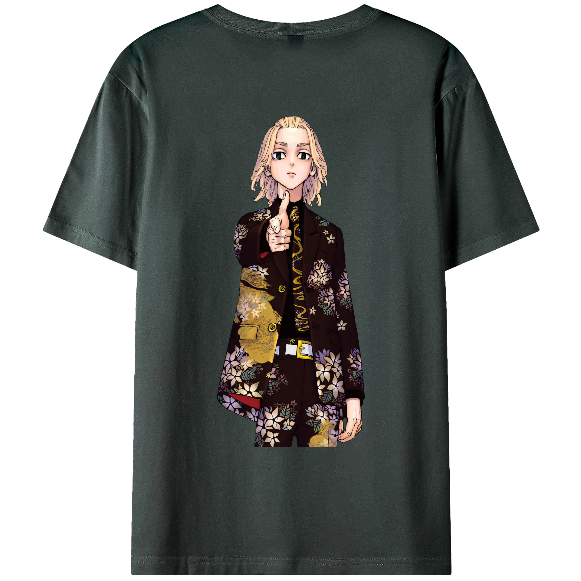 （画像用） 東京リベンジャーズ Tokyo Revengers 綿100％ メンズ半袖Tシャツ（バックプリント） 通気性